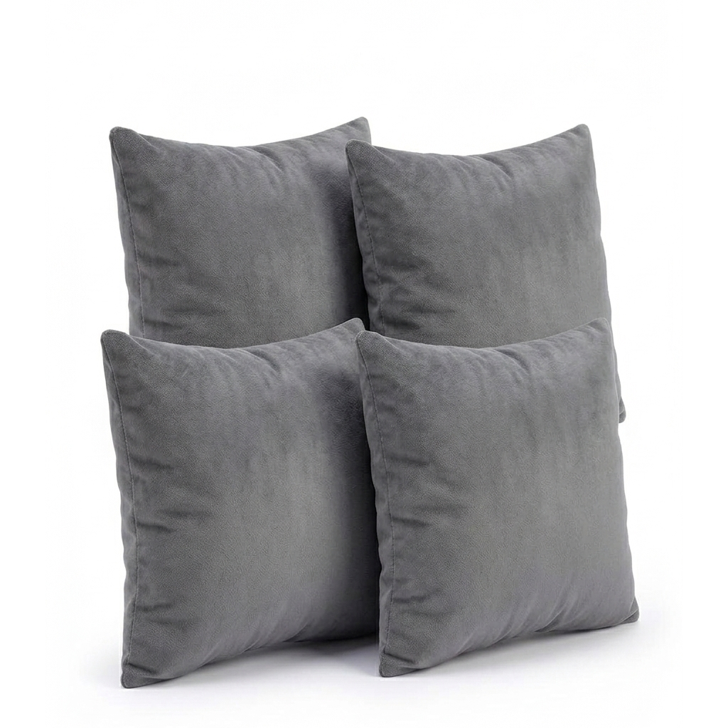 SET DE COJINES DECORATIVOS (4) GRIS